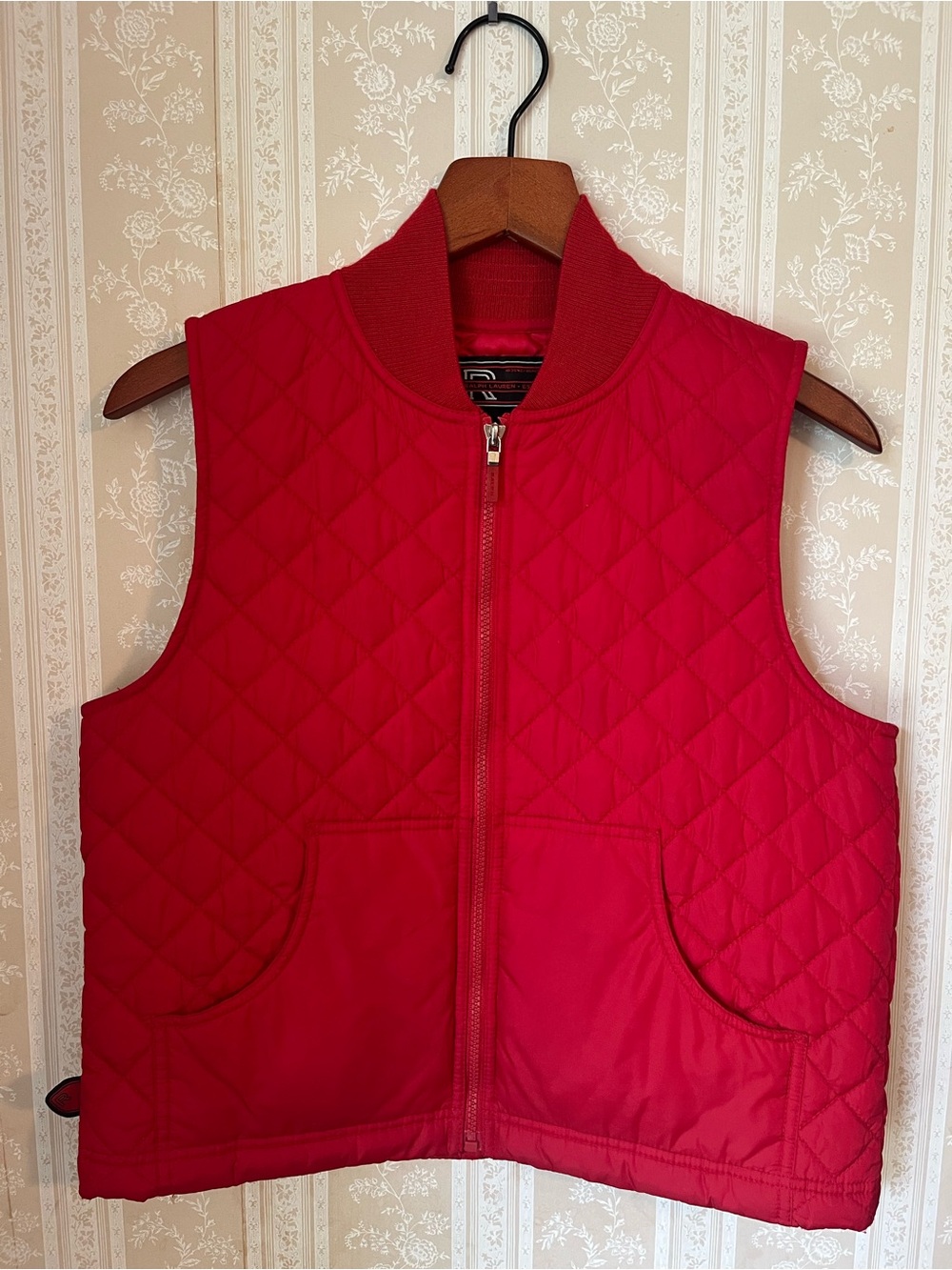 Ralph Lauren Quilted Red Sleeveless Jacket Vest - Women’s Small